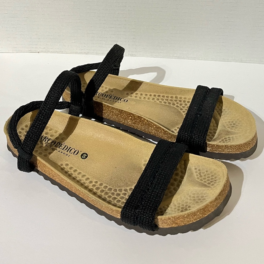 ARCOPEDICO by Elio Parodi Mesh Stretch Knit Ankle Strap Sandals Flats 40 9